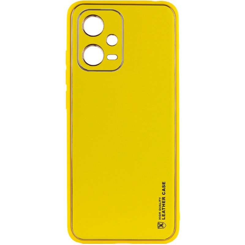HQ Leather overlay case for Xiaomi Redmi Note 12 5G/Poco X5 5G Yellow