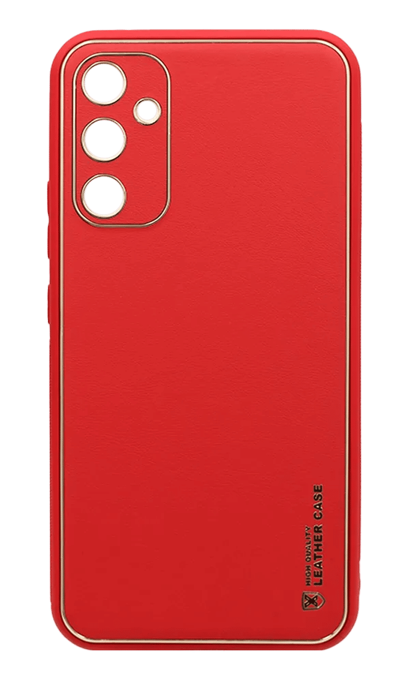 HQ Leather overlay cover for Samsung A34 SM-A346F Red