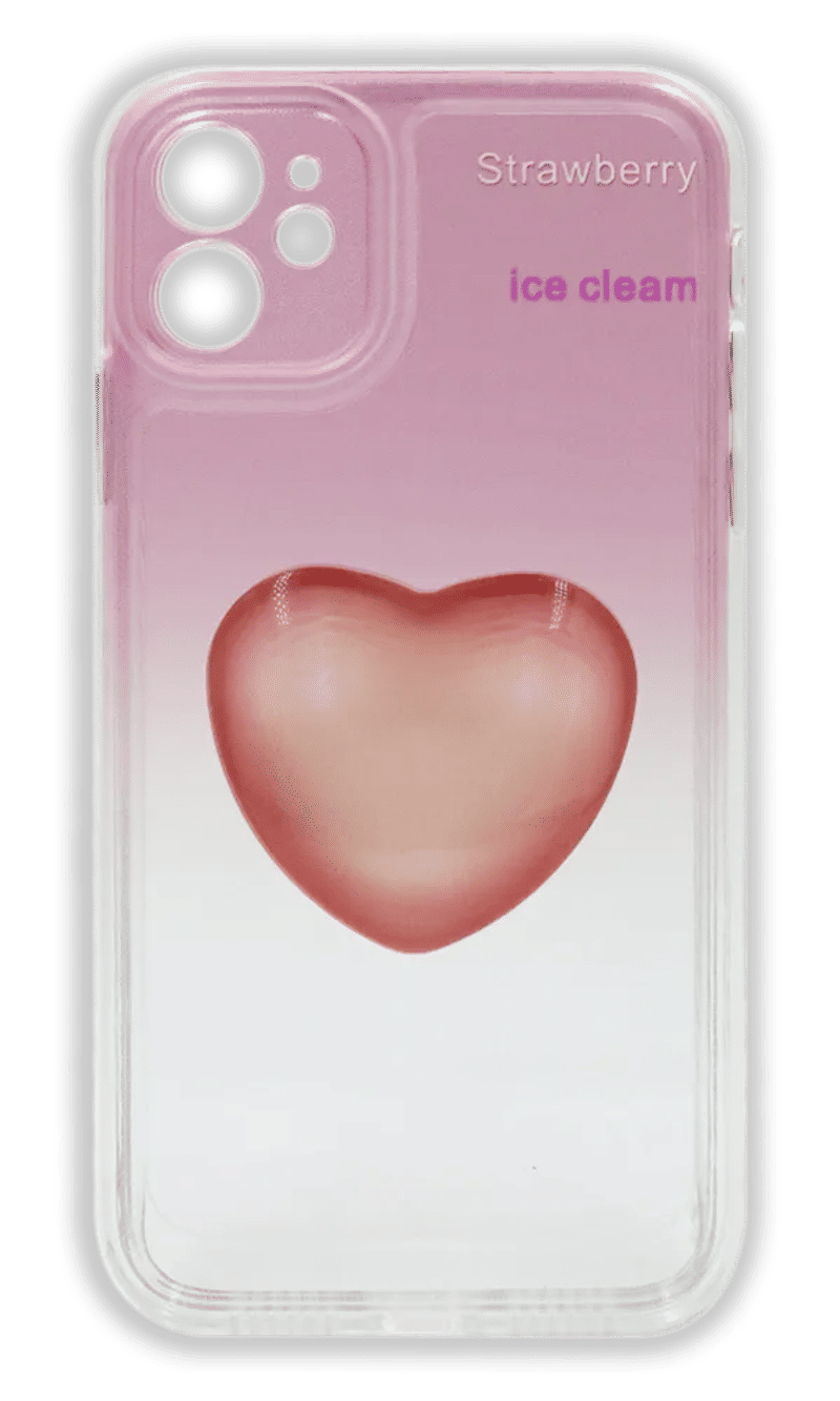 Чохол-накладка Heart Gradienti + PopSocket для iPhone 12 Pink