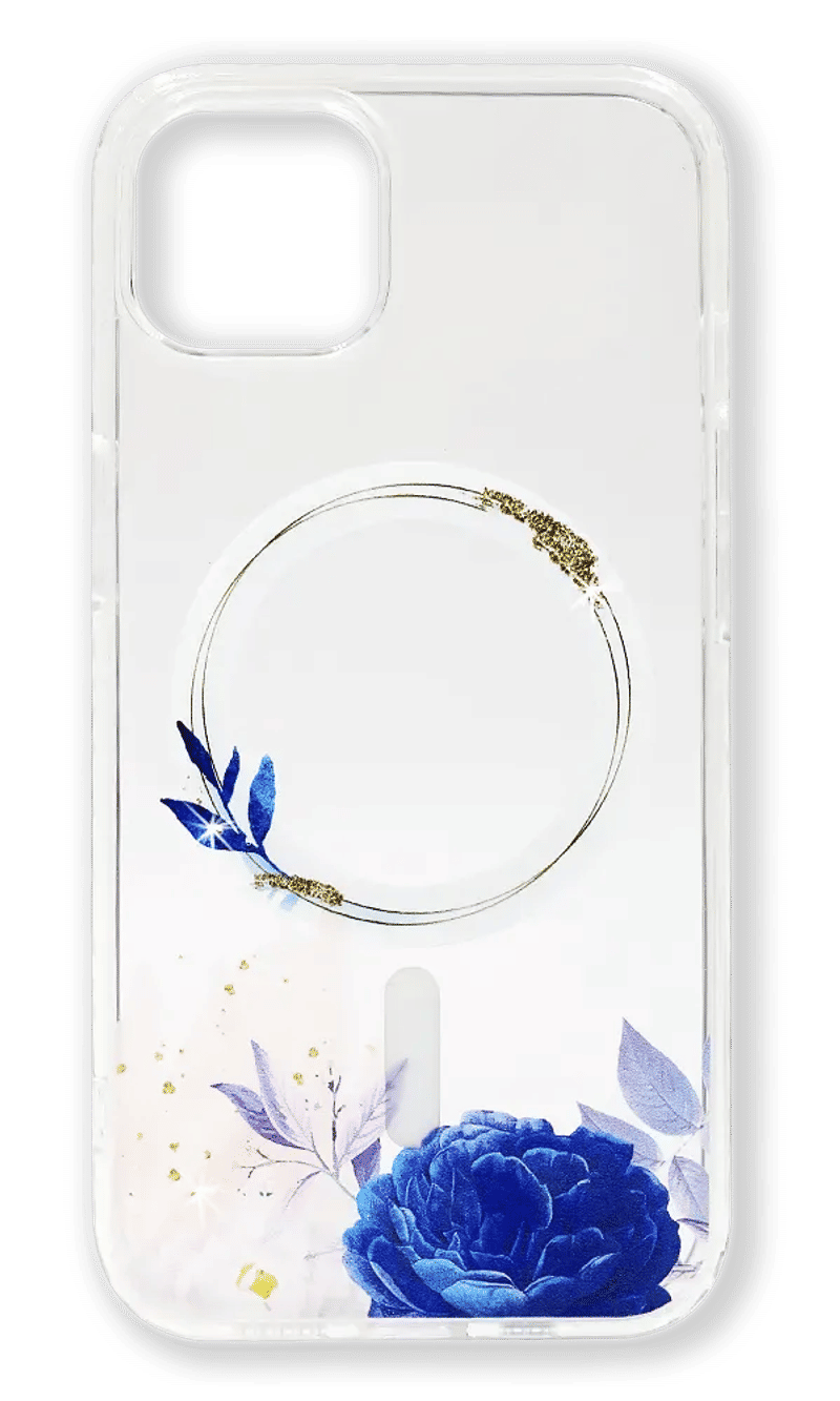 Чохол-накладка MagSafe Spring Vibe для iPhone 14 / 13 Transparent/Blue