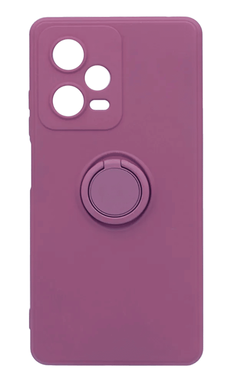 Cover silicone Matte Color Buttons + RingHolder Xiaomi Redmi Note 12 Pro 5G Purple