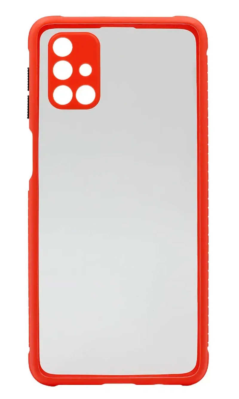 Cover-plate Clear + Touch Border Silicon Samsung M31s SM-M317F Red