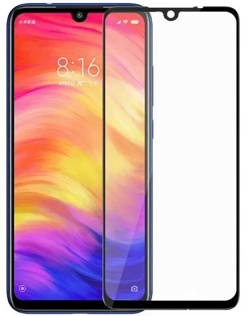 Захисне скло 6D Xiaomi Redmi Note 7 Black М.У.