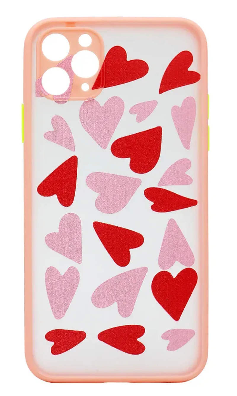 Чохол-накладка 3D Print Hearts для iPhone 11 Pro Max Pink