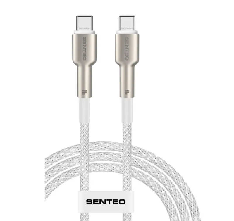 Cable Type-C to Type-C 1m Senteo SM-03 60W Iron White
