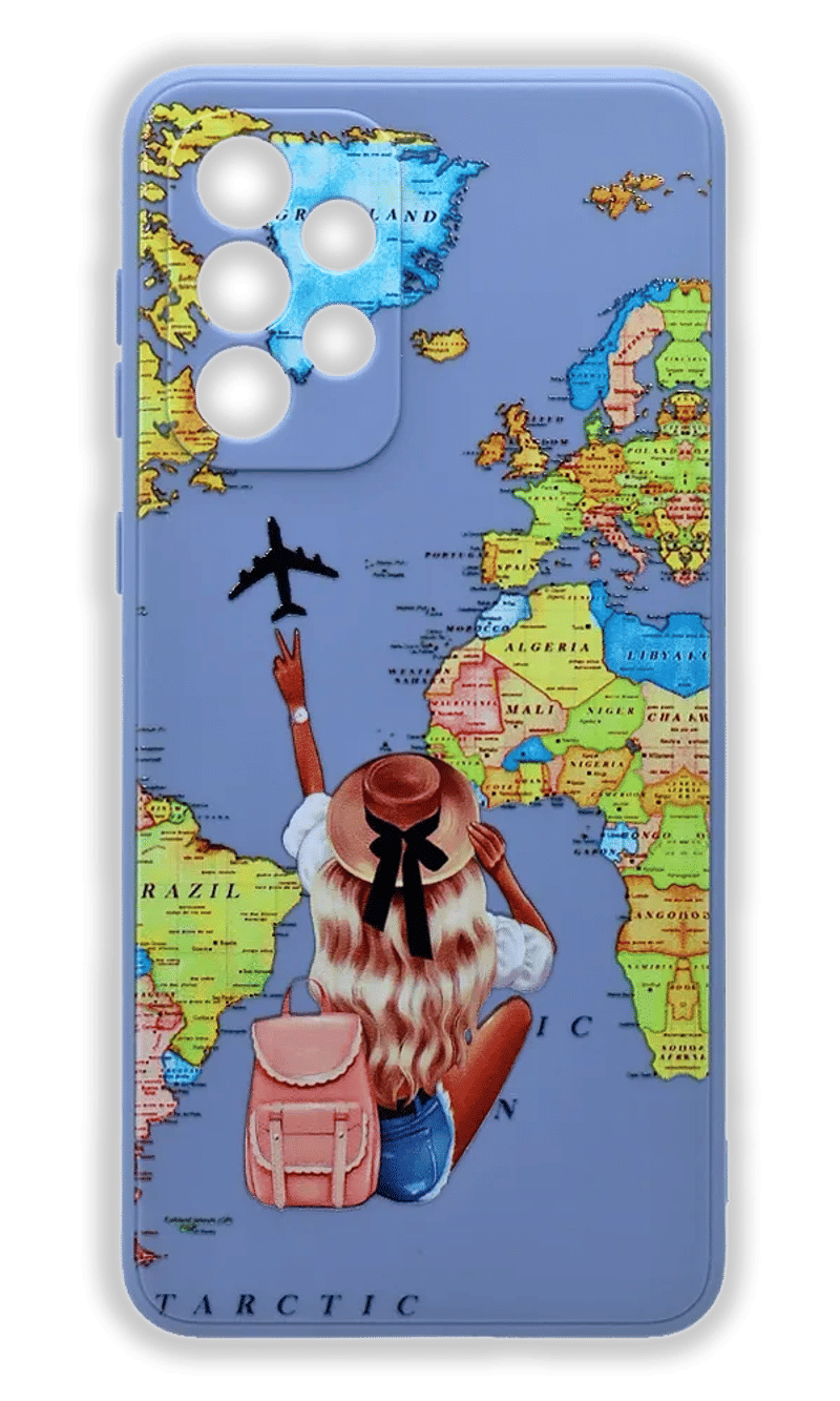 Чохол Molan Silicone Print для Samsung A33 SM-A336F Blue/Girl 7