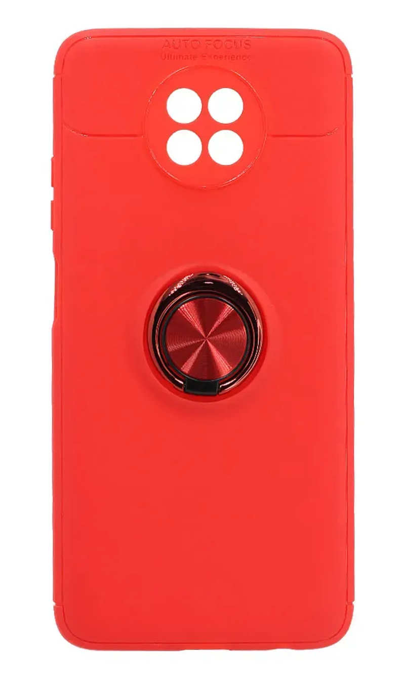 Чохол силіконовий Autofocus Ring Holder для Xiaomi Redmi Note 9T Red