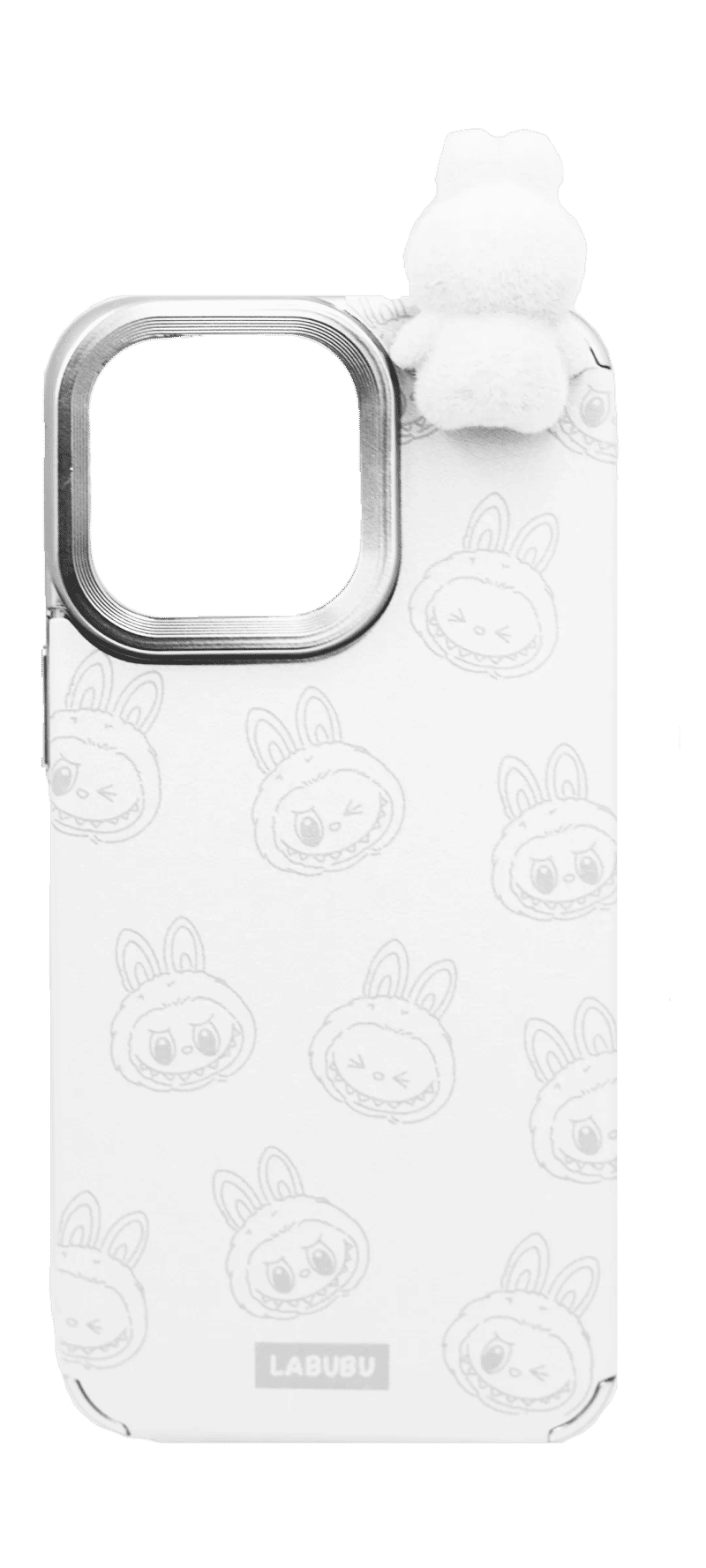 Чохол силіконовий LABUBU Leather для iPhone 16 Pro White