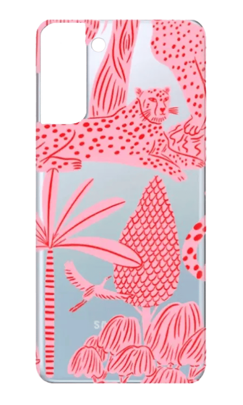 Silicone Slim Print case for Samsung S22 Ultra SM-G998B Clear/Leopard F45