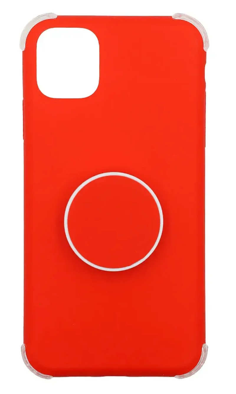 Чохол силіконовий Shockproof + PopSocket для iPhone 11 Red
