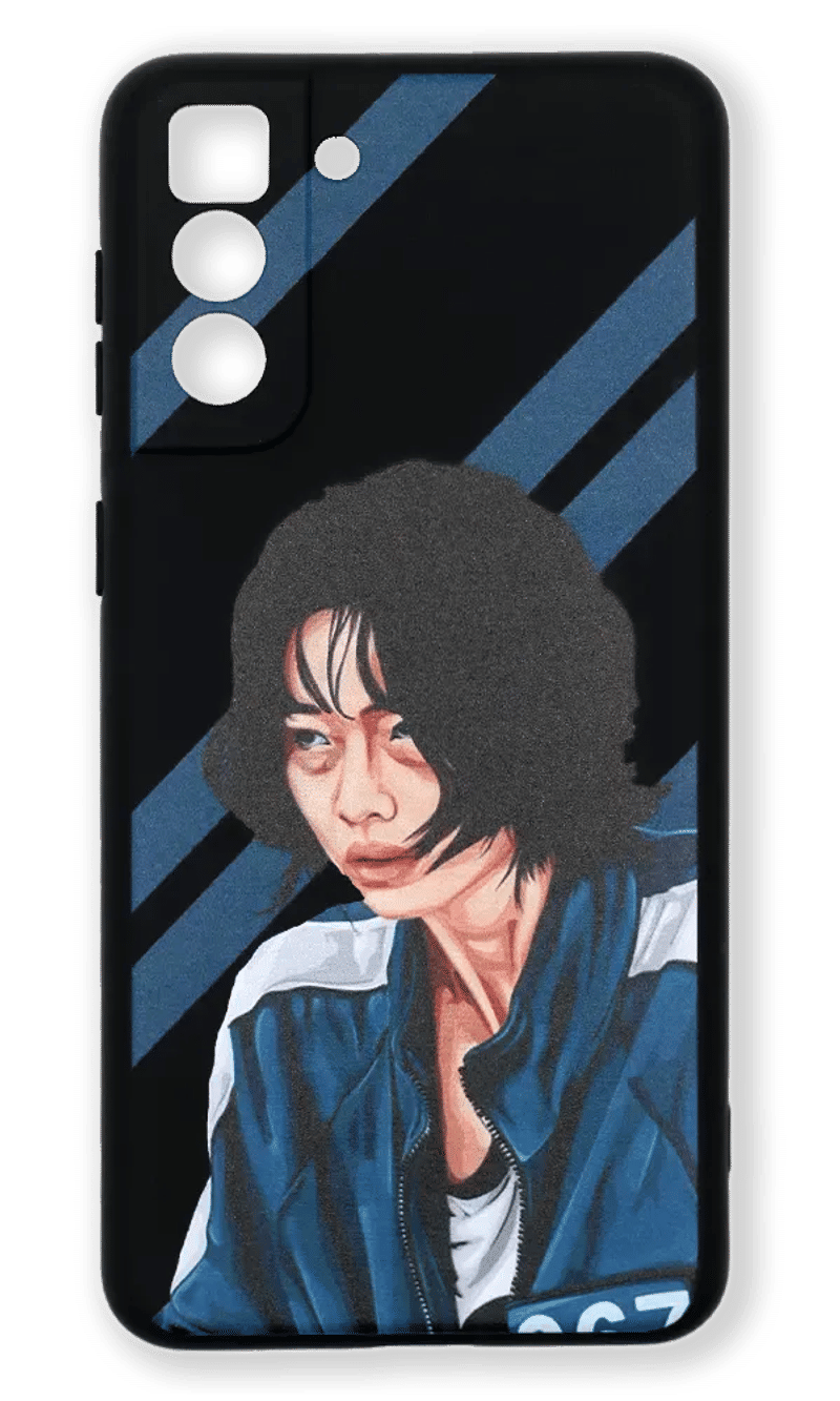 Case silicone Squid Game for Samsung S21 Plus SM-G996B Black Print 1