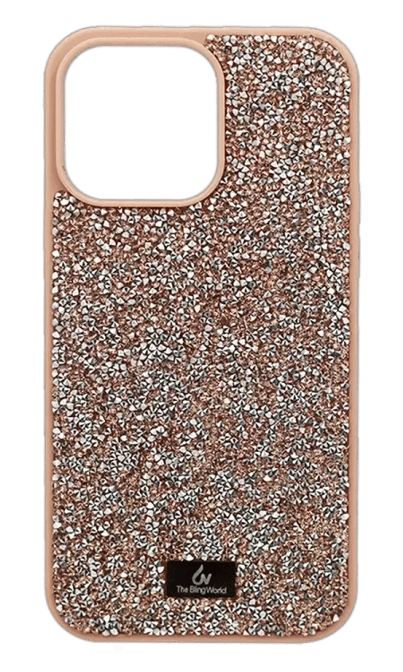 Чохол-накладка Bling World Grainy Diamonds для iPhone 15 Pro Max Rose Gold