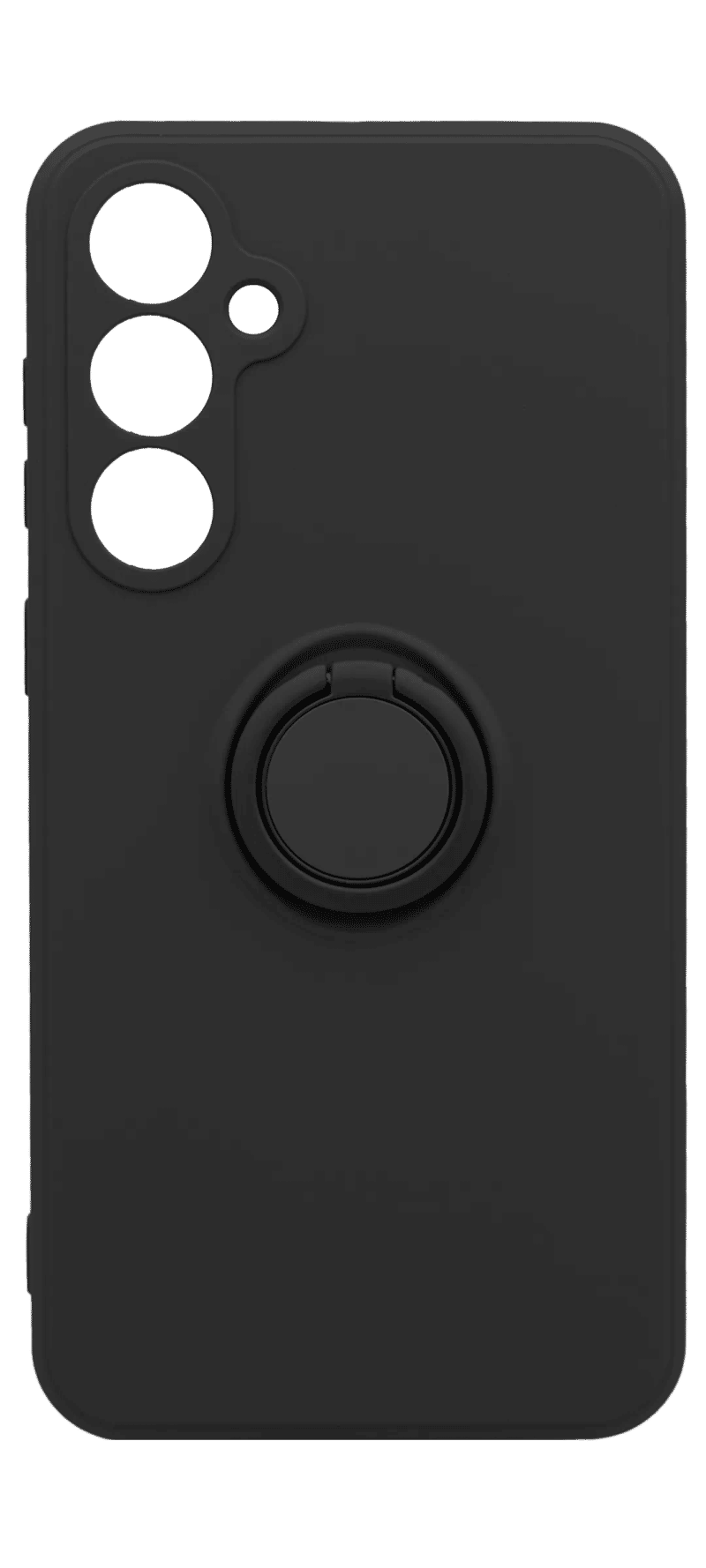 Case silicone Matte Color Buttons + RingHolder Samsung S23 FE SM-S711B Black