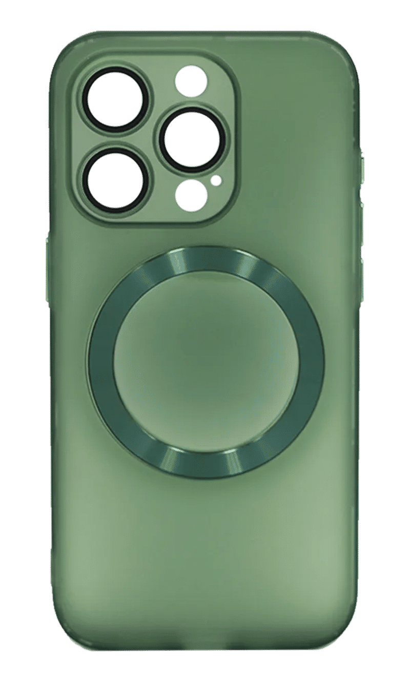 Cover-overlay Colorfull Ring Window for iPhone 15 Pro Green