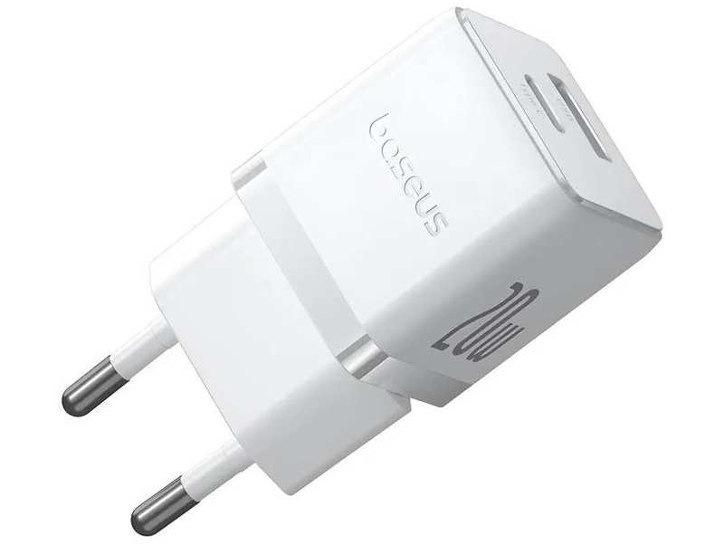 Мережевий Зарядний Пристрій 1Type-C+1USB Baseus Palm Fast Charger 20W White