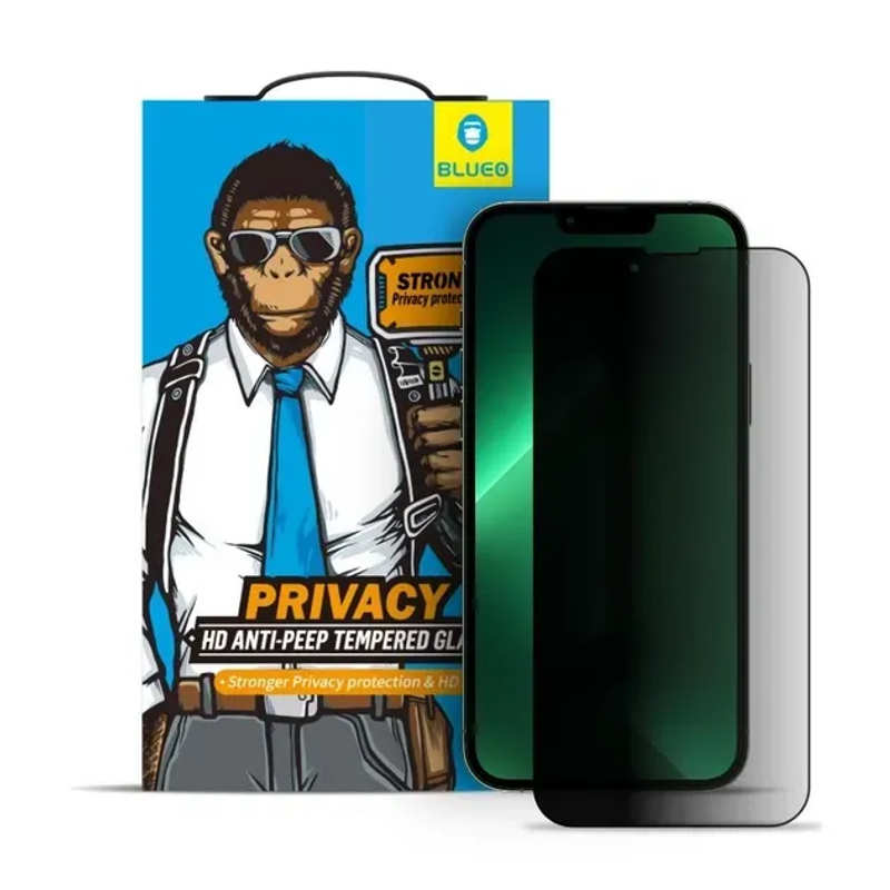 Захисне скло 2.5D Blueo HD Privacy для iPhone 17 Pro Max / 16 Pro Max Black