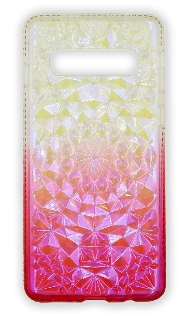Чохол силіконовий 3D Prizm Gradient для Samsung S10 SM-G973F Clear/Pink