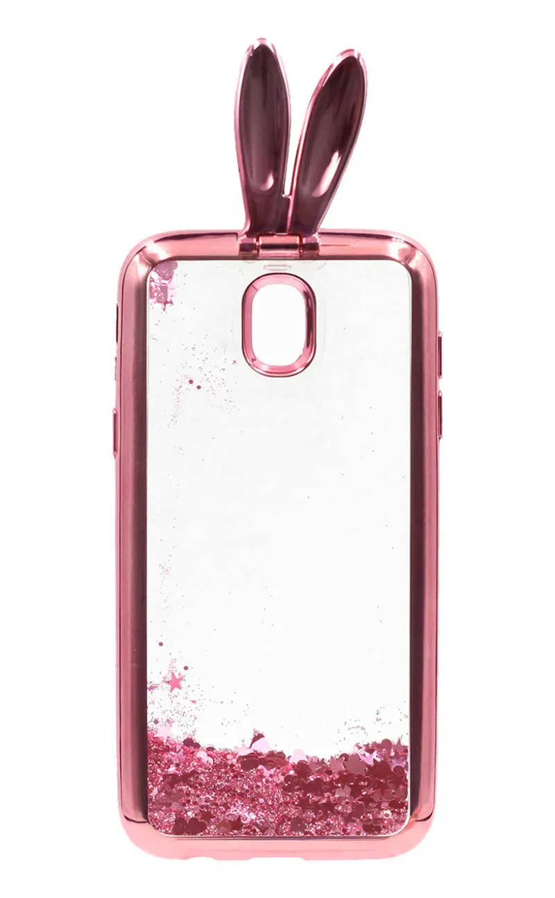 Cover-plate Ears for Samsung J5 2017 SM-J530F Liquid Heart Rose