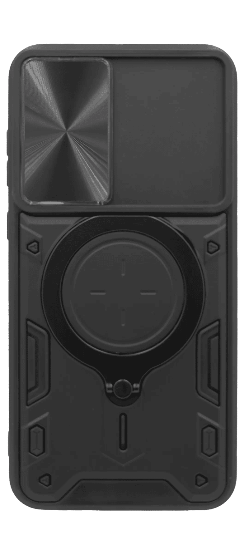 Чохол-накладка Hybrid CamOff + Big Ring для Samsung A12/ M12 Black