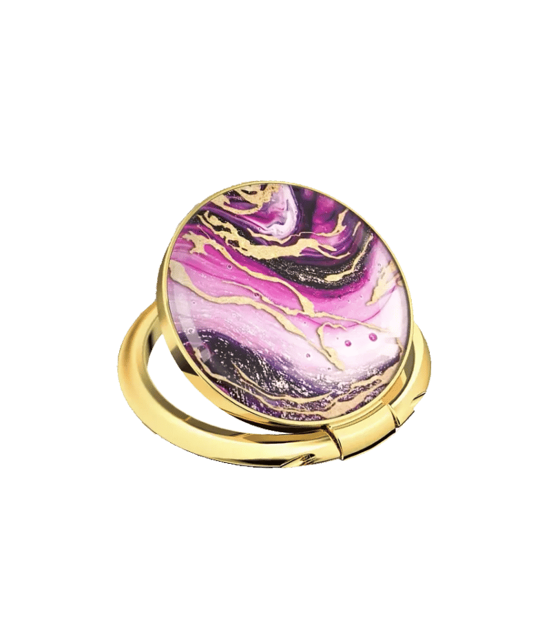 Підставка-тримач Ring Holder Gold Marble Pink
