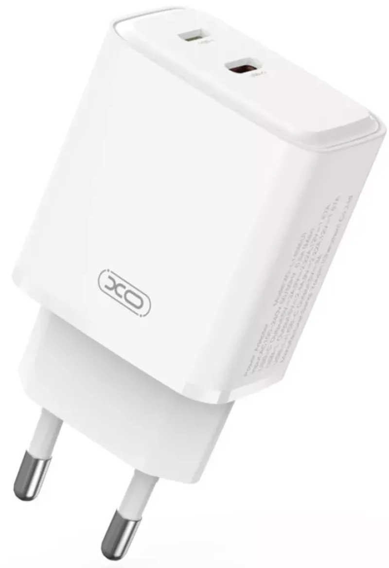 Мережевий Зарядний Пристрій 2Type-C XO L145 PD 20W White