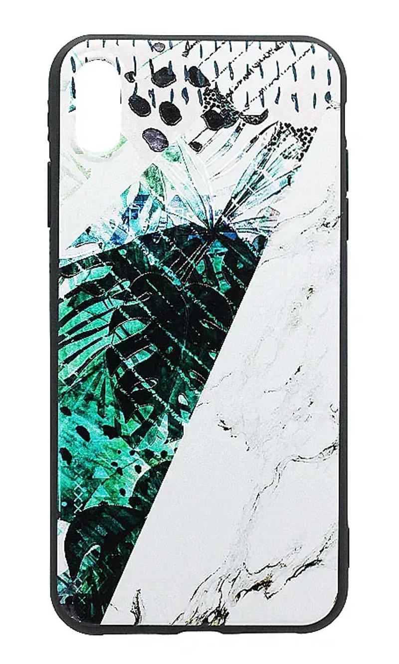 Чохол силіконовий Leaves Abstract для iPhone XR White