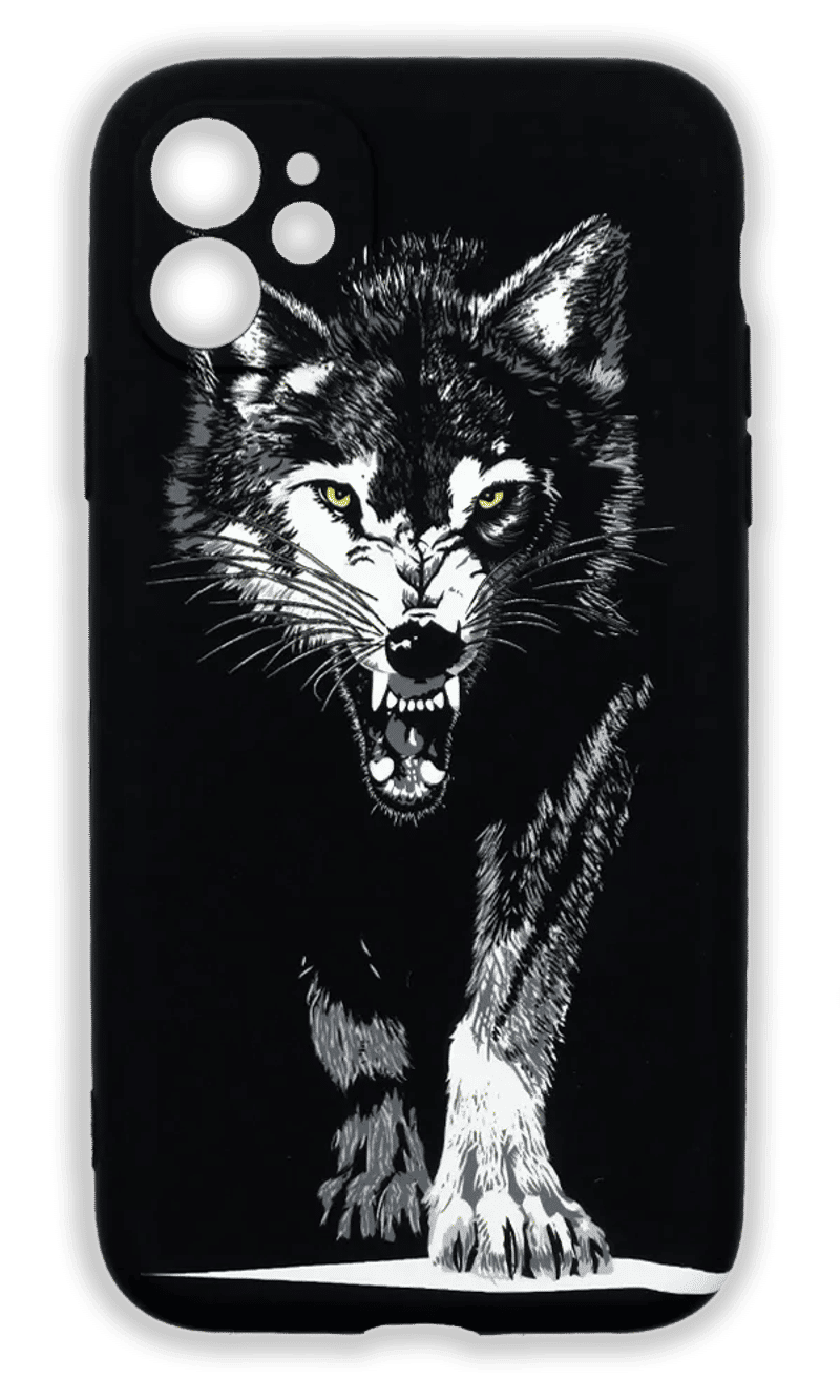 Weve Neon X Luxo Wild silicone case for iPhone 11 Wolf White