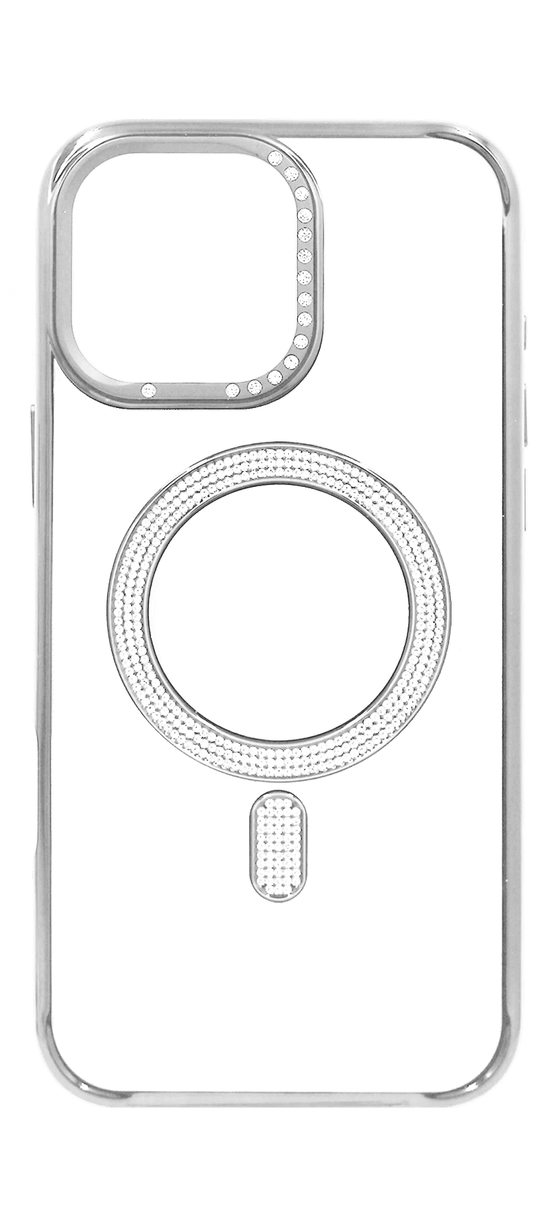 Чохол-накладка Electroplating Diamond Magsafe для iPhone 15 Pro Max Silver