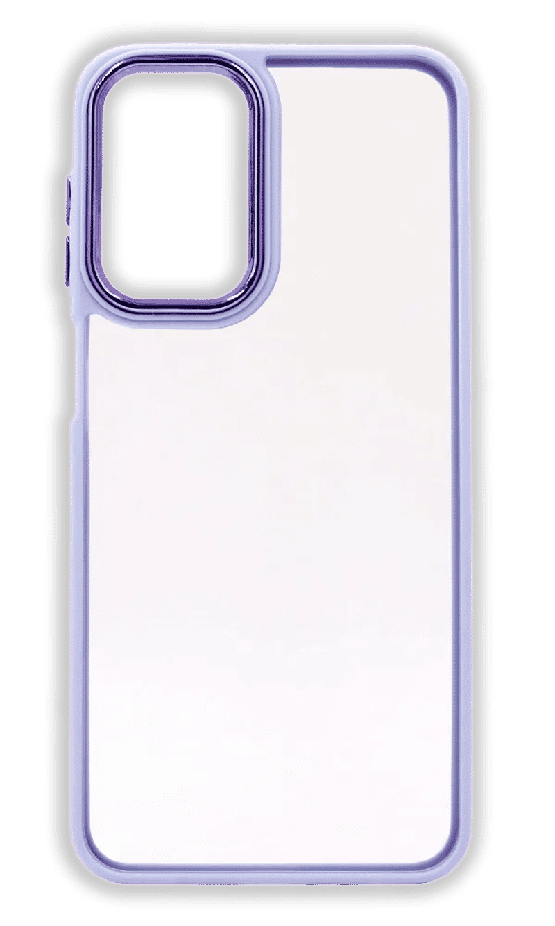 Чохол-накладка Gloss Metal Buttons для Samsung A53 SM-A536F Clear/Viola