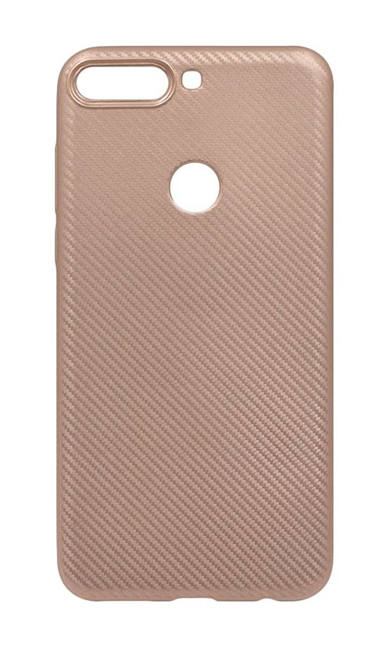 Чохол силіконовий Carbon для Huawei Y7 / Y7 Prime 2018 Rose Gold