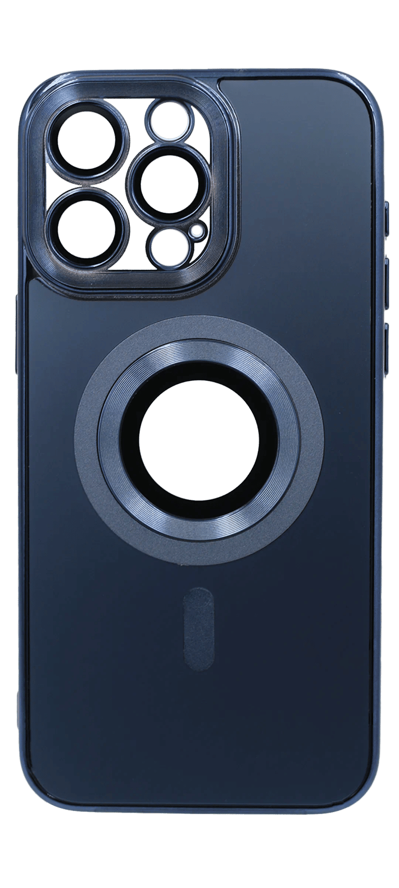 Чохол силіконовий Electroplating Matte Magsafe для iPhone 15 Pro Max Dark Blue