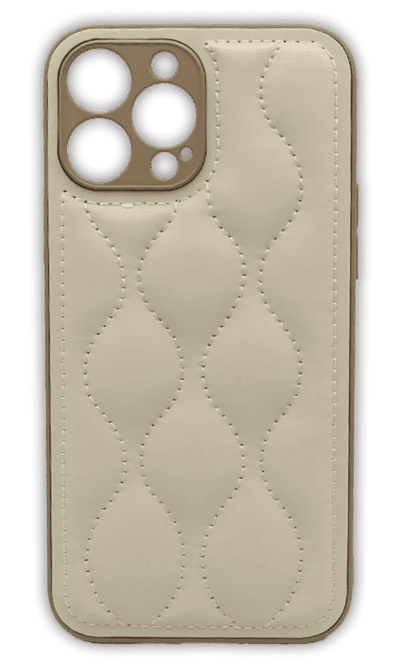 Чохол-накладка Leather Oval для iPhone 14 Pro Beige