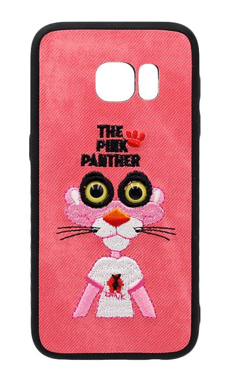 Чохол-накладка Animal Eyes для Samsung S7 Edge SM-G935F Textile Panther Pink
