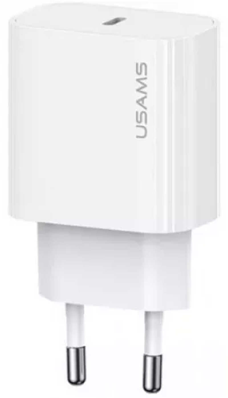 Мережевий Зарядний Пристрій 1Type-C Usams US-CC226 T65 Mini PD 20W White