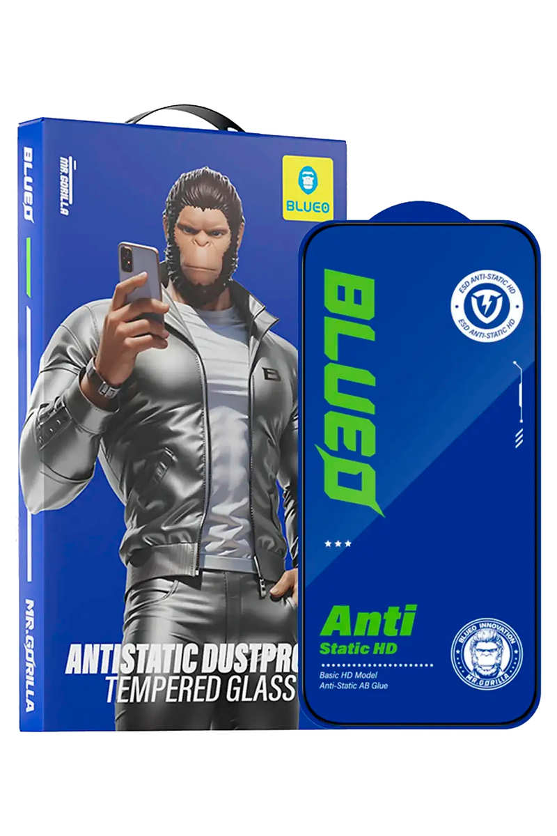 Захисне скло 2.5D Blueo Antistatic для iPhone 17 / 17 Pro / 16 Pro Black