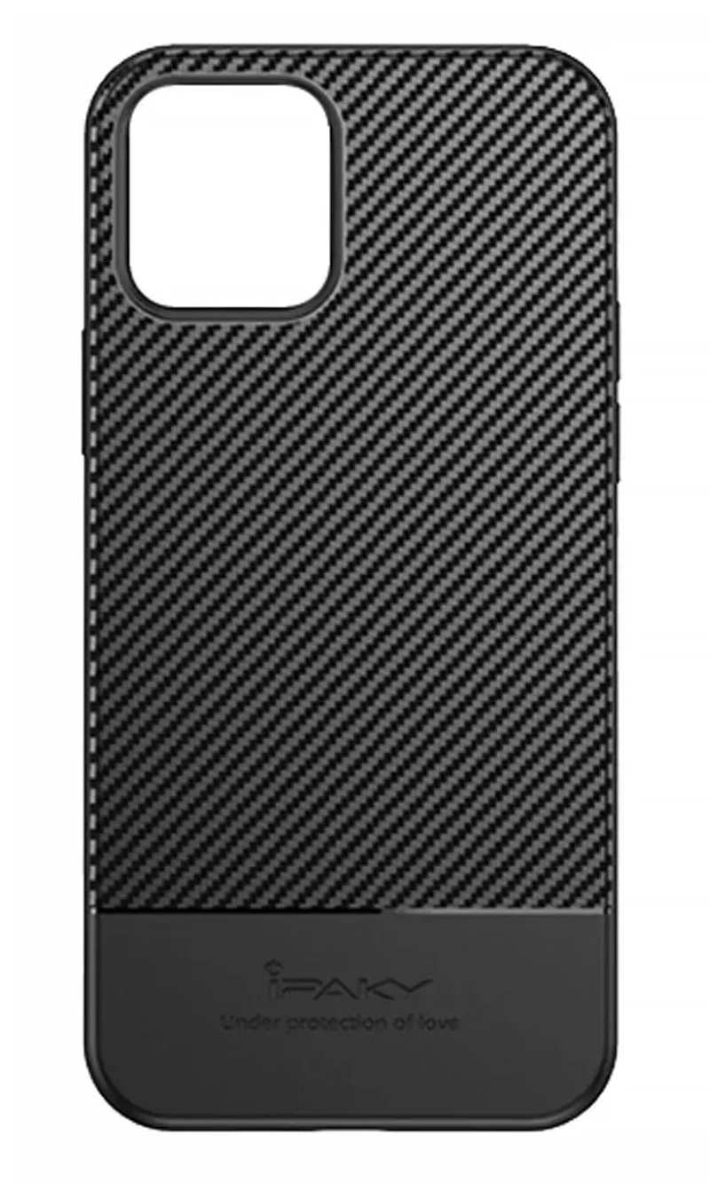 Silicone Case iPaky Musy Series Carbon for iPhone 12/12 Pro Black