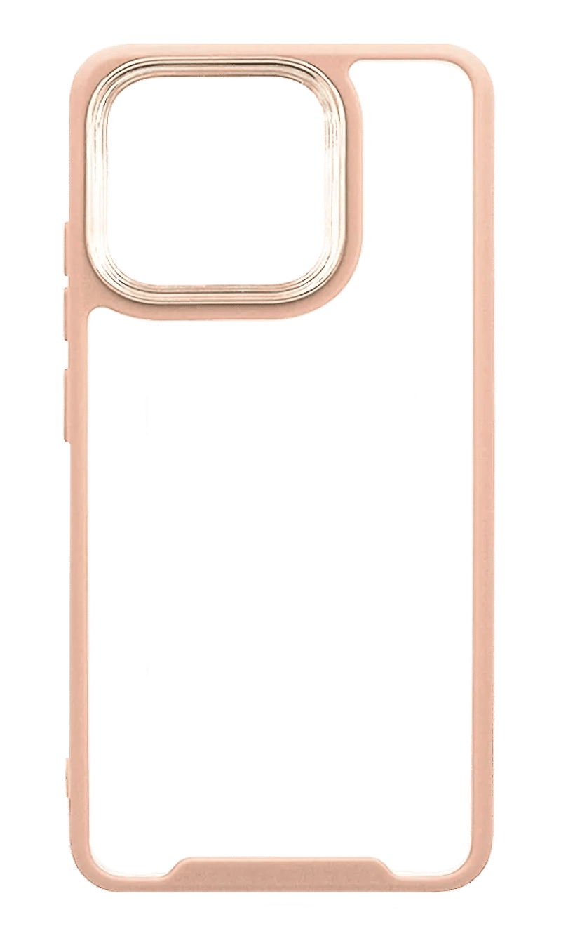 Чохол-накладка Gloss Metal Buttons для Xiaomi Redmi 12С Clear/Pink