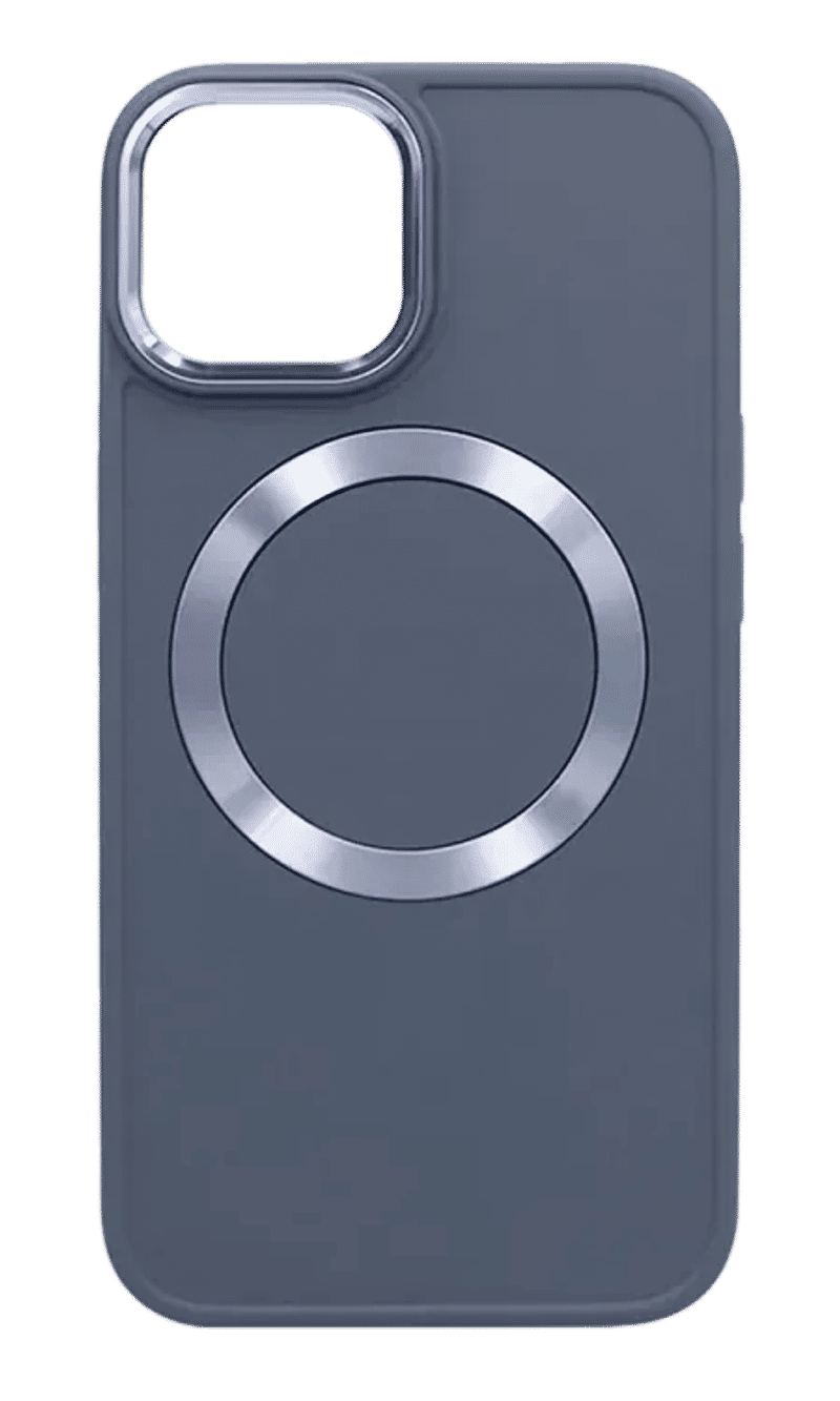 Чохол-накладка Bonbon Metal Buttons Ring для iPhone 14 / 13 Blue/Grey