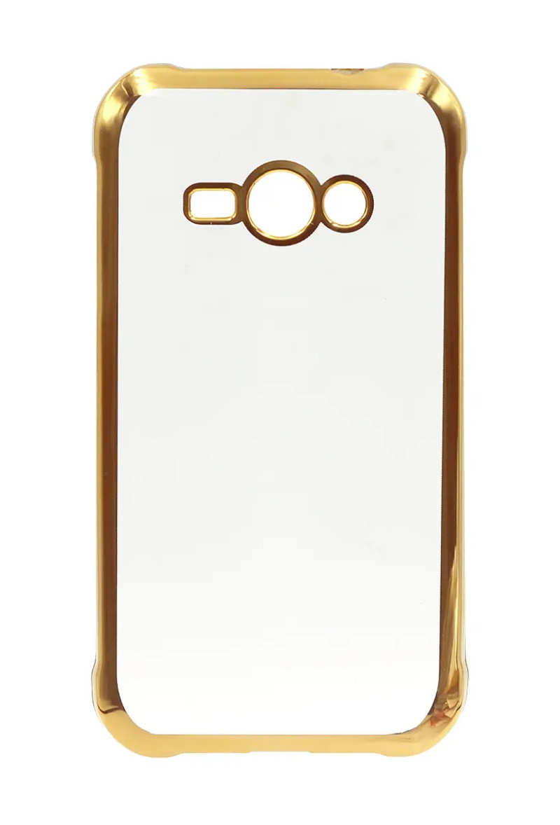 Чохол силіконовий Chrome border для Samsung J1 Ace SM-J110H Duos Gold