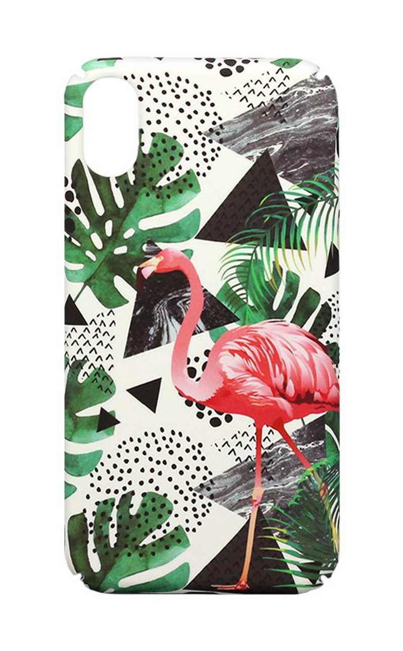 Case-pad Flamingo Abstraction for iPhone X / XS Green