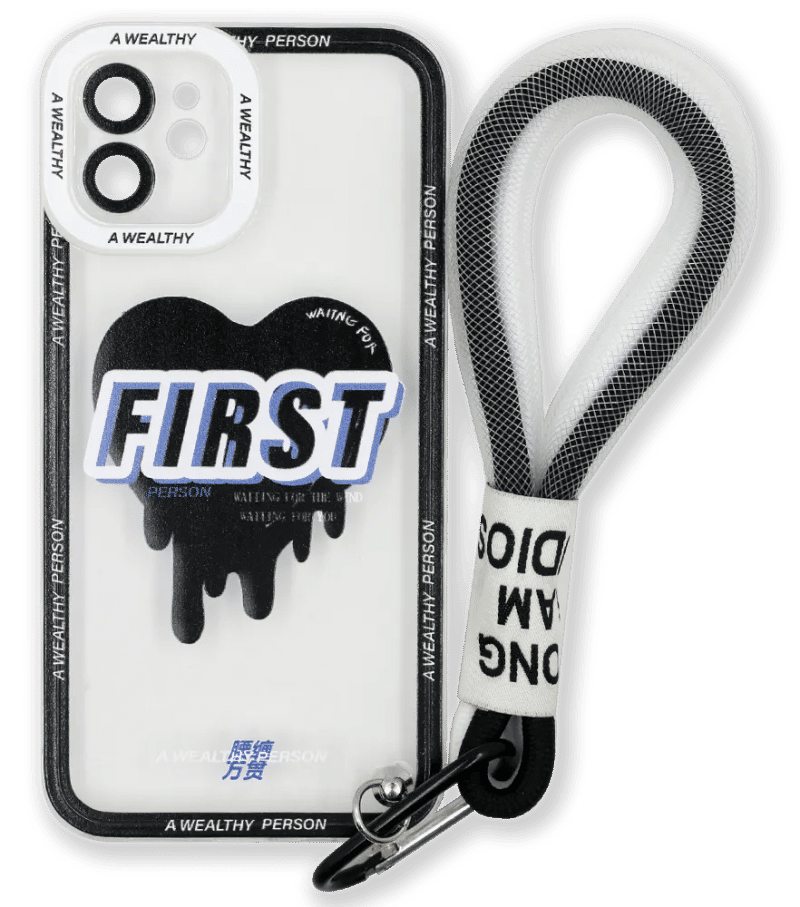 Чохол силіконовий Print First with Strap для iPhone 12 Black