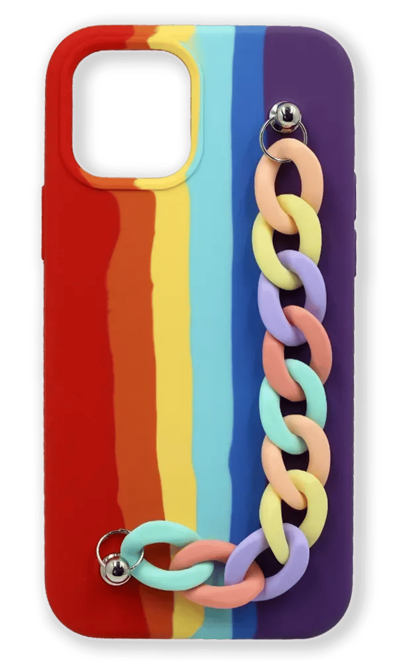 App Rainbow Chain overlay case for iPhone 12/12 Pro Red
