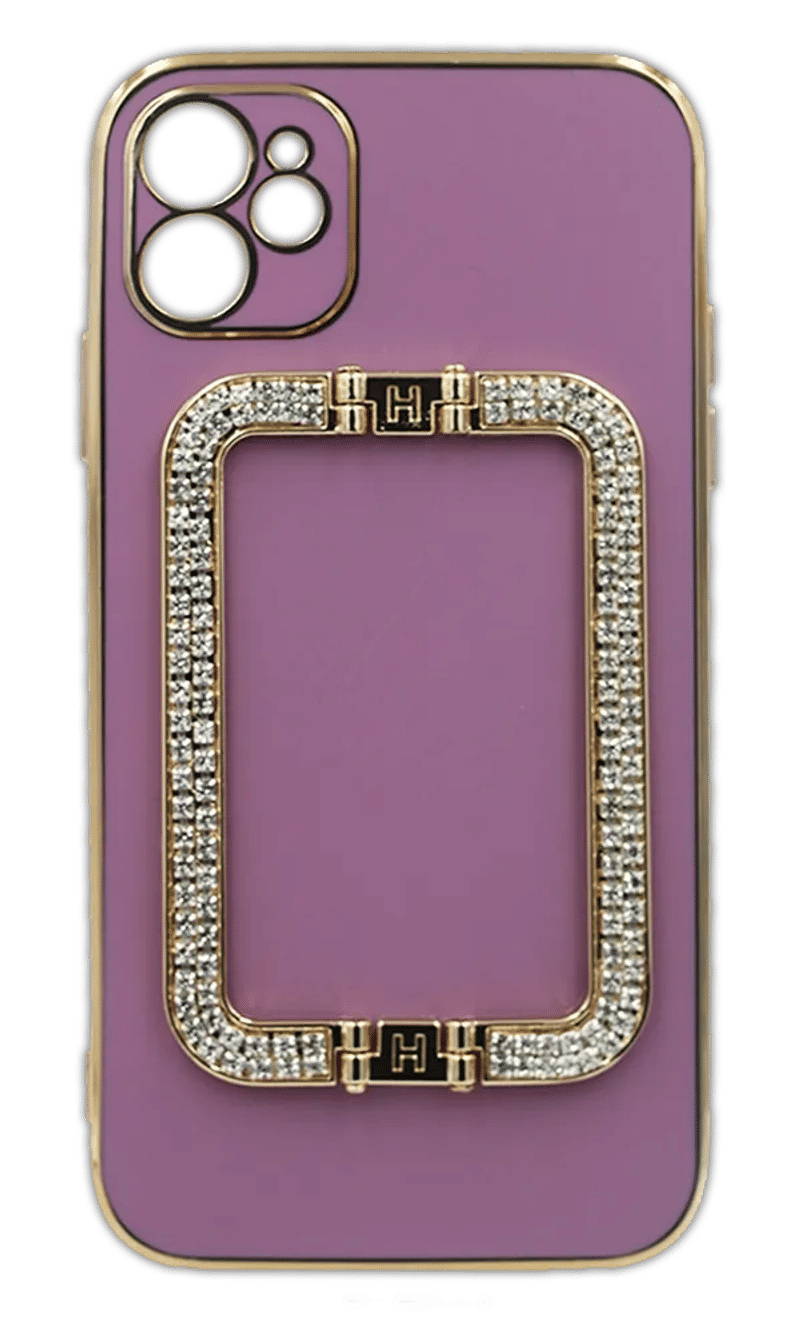 Чохол силіконовий Bag Handles Diamond для iPhone 12 Purple
