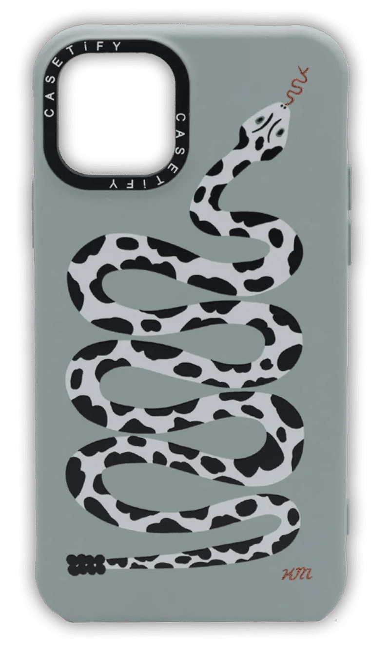 Чохол силіконовий Print Caseti Snake для iPhone 13 Pro Max Gray