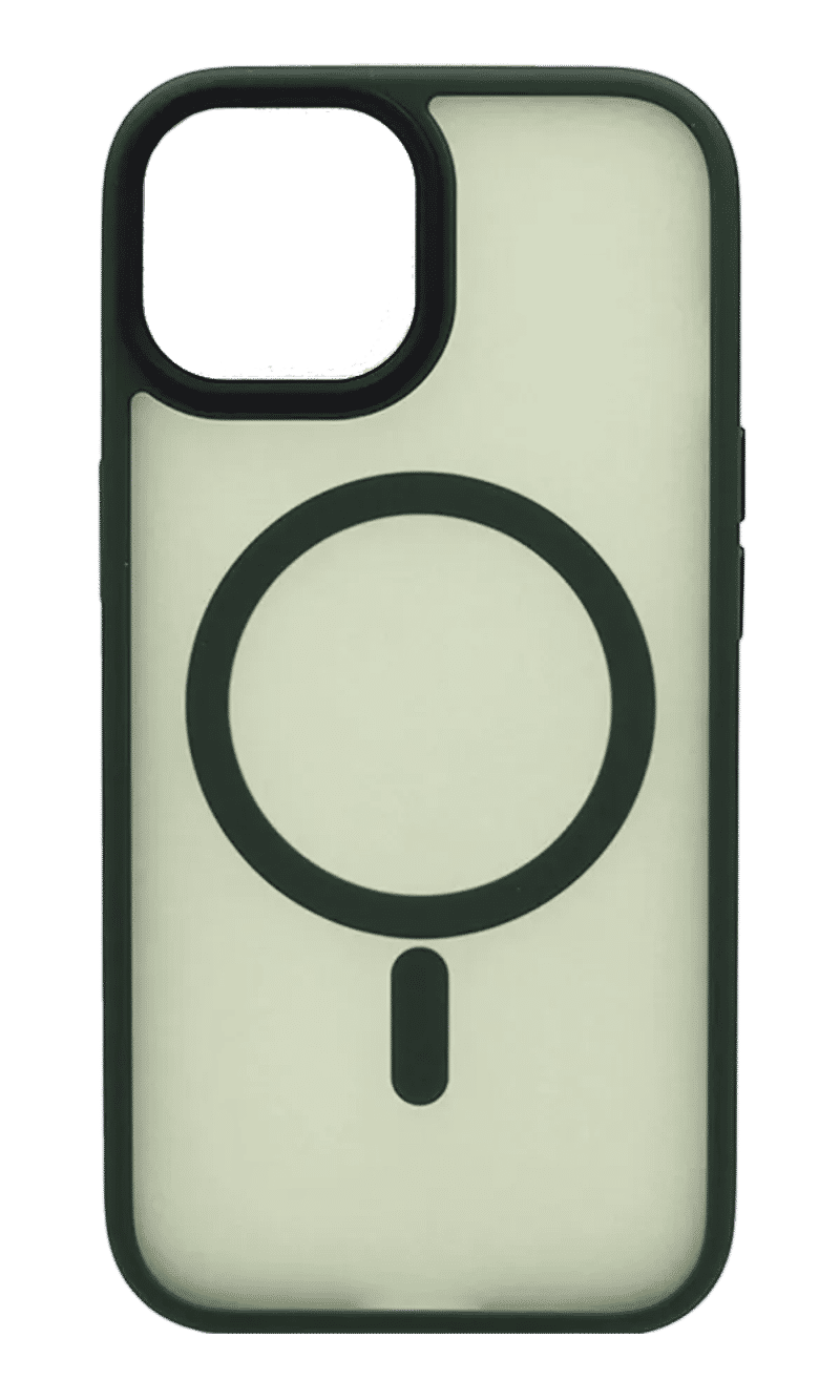 Чохол-накладка Shadow Matt Metal Buttons Magsafe для iPhone 15 Green