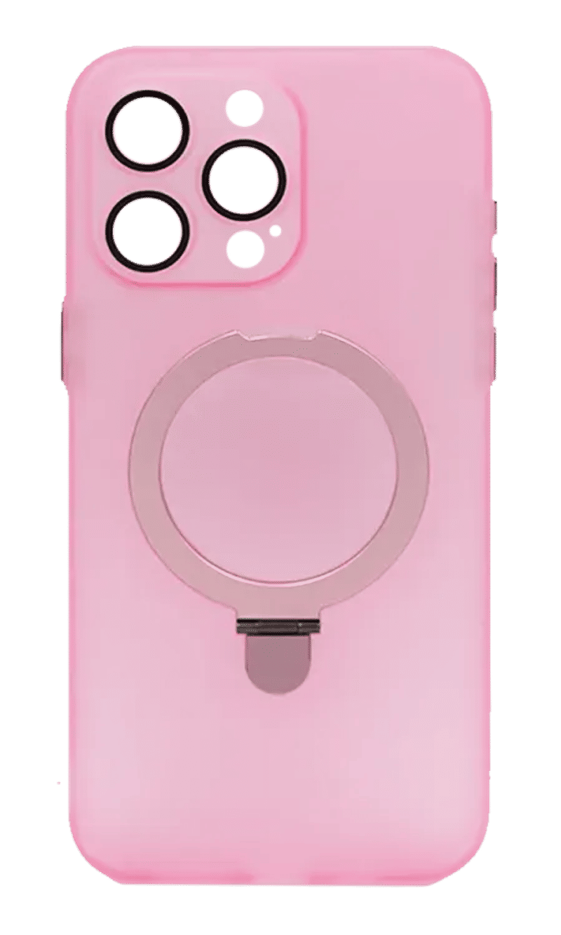 Чохол-накладка Colorfull Ring Window Stand для iPhone 11 Pink