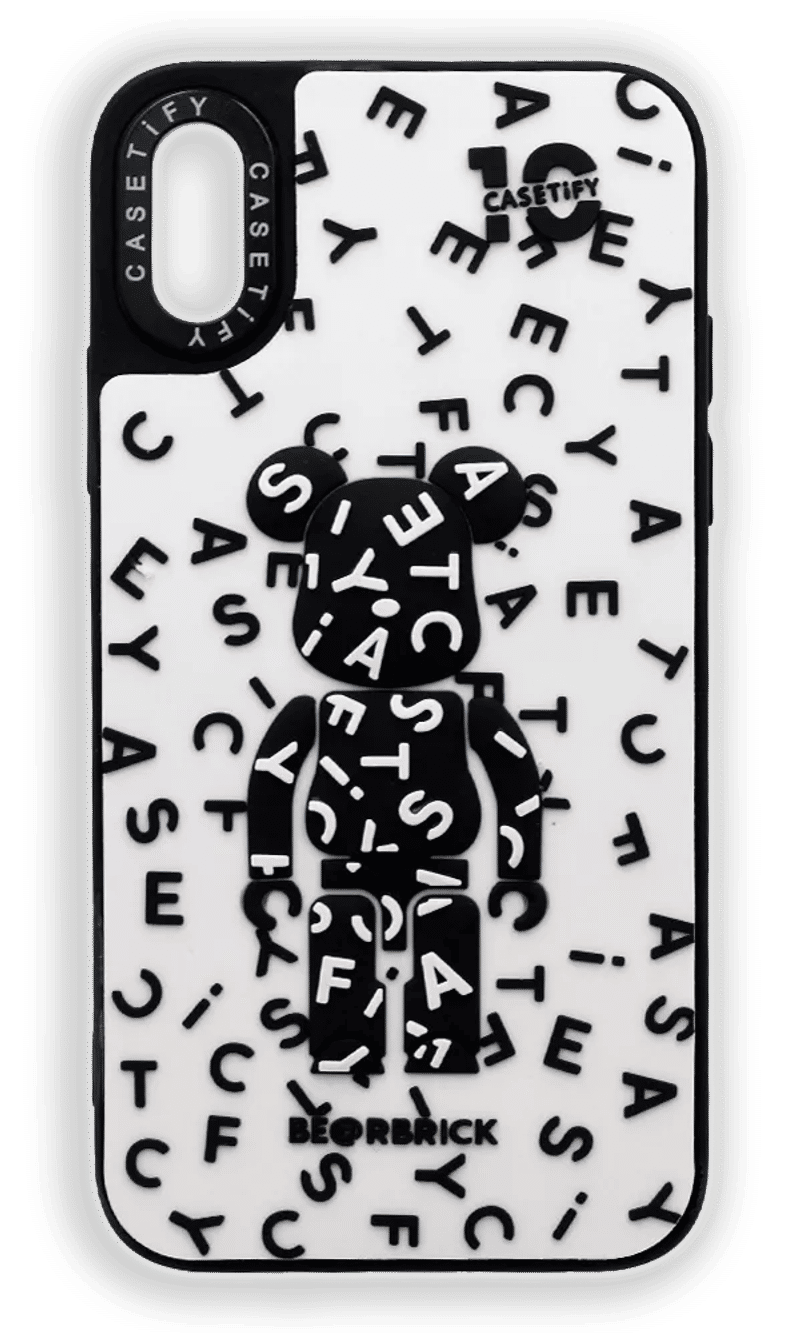 Чохол-накладка Caseti 3d Bearbrickis для iPhone XR White