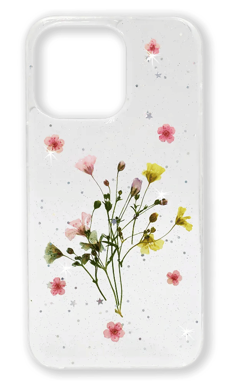 Чохол-накладка 3D Real Little Bouquet для iPhone 13 Pro Transparent