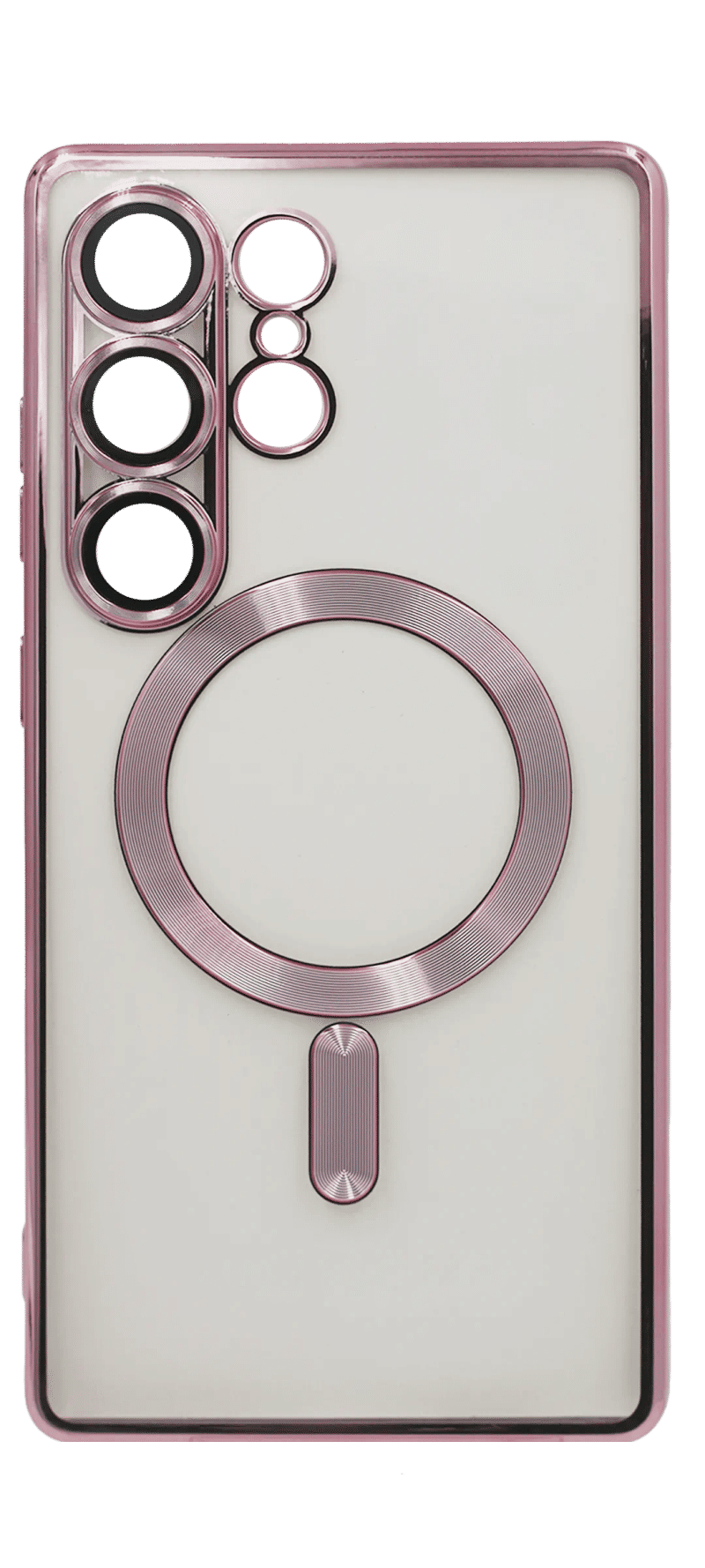 Чохол силіконовий Chrom Border Magsafe Samsung S25 Ultra Rose Gold