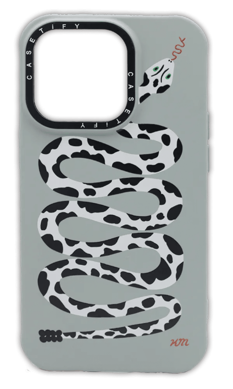 Чохол силіконовий Print Caseti Snake для iPhone 14 Pro Max Gray
